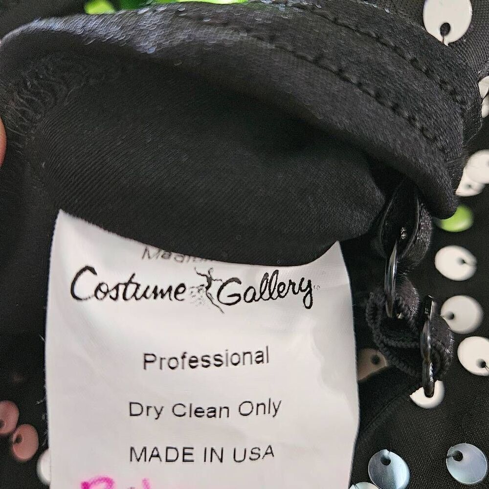 Costume gallery child medium pre loved gorgeous black and neon dance costume jaz - Picture 9 of 10